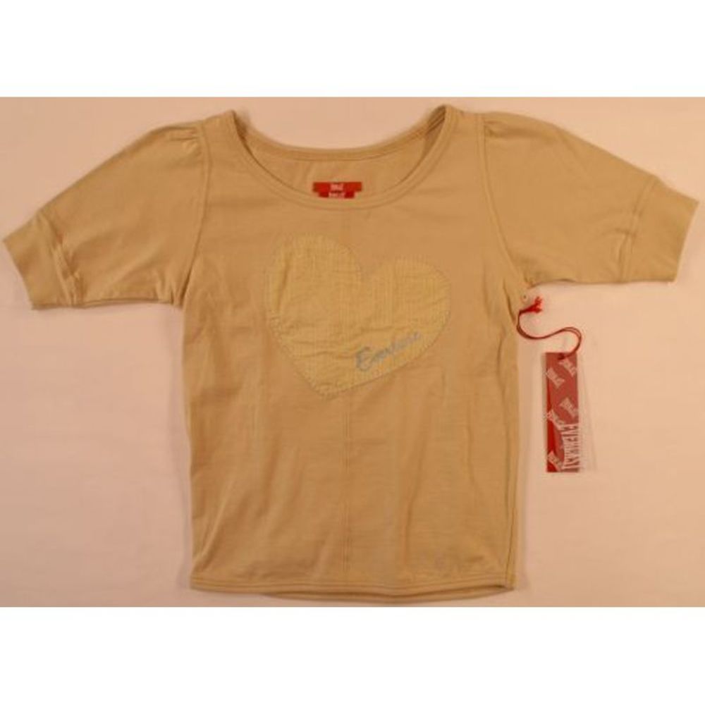 Everlast Top Small Tan Blue Heart Straps NWT $32
